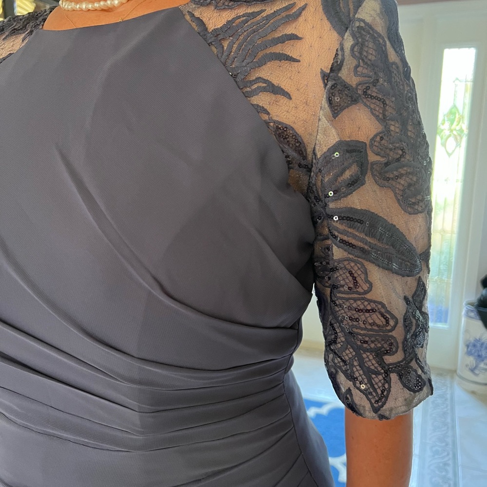 JJs House Dusty Blue Lace Maxi Dress - Picture 9 of 12